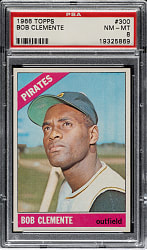 1966 Topps #300 Roberto Clemente PSA NM-MT 8