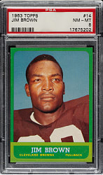 1963 Topps Football #14 Jim Brown PSA NM-MT 8