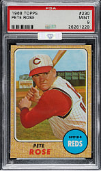 1968 Topps #230 Pete Rose PSA MINT 9 (MBA Silver Diamond)