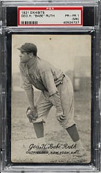 1921 Exhibits Babe Ruth PSA POOR 1 (MK)