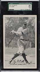 1921 Exhibits Ty Cobb SGC FAIR 20