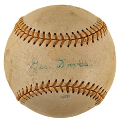 George "Kiddo" Davis Single-Signed Baseball - JSA