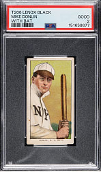 1909-1911 T206 White Border Mike Donlin with Bat PSA GOOD 2 - Lenox Back - The ONLY PSA-Graded Example!