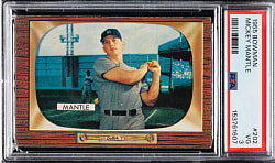 1955 Bowman #202 Mickey Mantle PSA VG 3