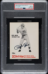Signed 1968-1970 Partridge Meats Pete Rose PSA MINT 9 with GEM MINT 10 Signature - Highest-Graded Card Example!