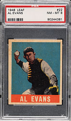 1948-1949 Leaf #22 Al Evans PSA NM-MT 8