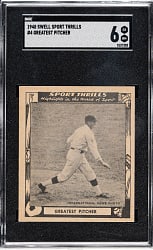 1948 Swell Bubble Gum Sport Thrills #4 Greatest Pitcher of Them All (Walter Johnson) SGC EX/NM 6
