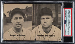 1948 Gunther Beer Postcards Washington Senators Haefner/Thompson - PSA - One of Only Two Graded Examples