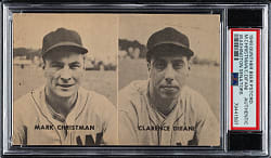 1948 Gunther Beer Postcards Washington Senators Christman/Difani - PSA - One of Only Two Graded Examples
