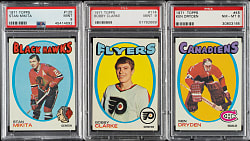 High-Grade 1971-1972 Topps Hockey Complete Set (132) Including 55 PSA MINT 9 or NM-MT 8