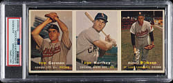 1957 Topps Salesman-Sample Three-Card Advertising Panel - PSA