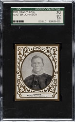 1909 T204 Ramly Tobacco Walter Johnson SGC EX+ 5.5