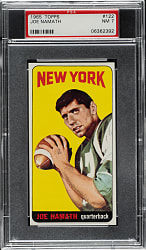 1965 Topps Football #122 Joe Namath Rookie PSA NM 7 - "Butterfly" Variation