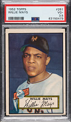 1952 Topps #261 Willie Mays PSA VG+ 3.5