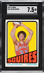1972-1973 Topps Basketball #195 Julius Erving Rookie SGC NM+ 7.5