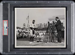 Circa 1949 Lou Gehrig Day Luckiest Man Speech Culver Pictures News Service Photograph PSA/DNA Type II