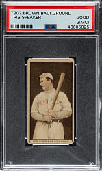 1912 T207 Brown Background Tris Speaker PSA GOOD 2 (MC)