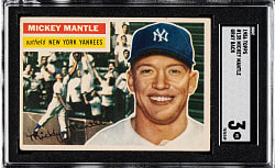 1956 Topps #135 Mickey Mantle Gray Back SGC VG 3
