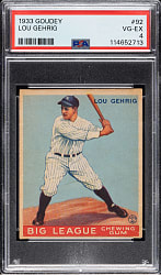 1933 R319 Goudey #92 Lou Gehrig PSA VG-EX 4