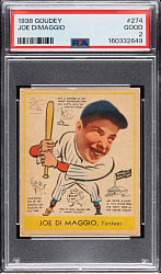 1938 R323 Goudey "Heads-Up" #274 Joe DiMaggio PSA GOOD 2
