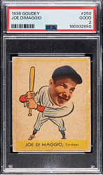 1938 R323 Goudey "Heads-Up" #250 Joe DiMaggio PSA GOOD 2