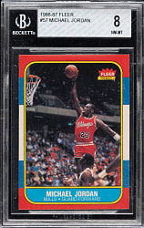 1986-1987 Fleer Basketball #57 Michael Jordan Rookie BGS NM-MT 8