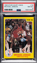 1986-1987 Star Company Basketball "Court Kings" #18 Michael Jordan PSA NM-MT 8