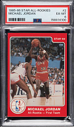 1985-1986 Star Company Basketball All-Rookie Team #2 Michael Jordan PSA EX-MT 6