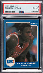 1985-1986 Star Company Basketball Lite All-Stars #4 Michael Jordan PSA EX-MT 6