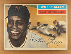 1956 Topps Willie Mays Bill Forsyth Baseball Card Painting (1978)
