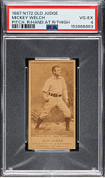 1889 N172 Old Judge Mickey Welch PSA VG-EX 4