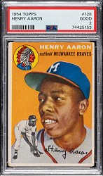 1954 Topps #128 Hank Aaron Rookie PSA GOOD 2