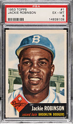 1953 Topps #1 Jackie Robinson PSA EX-MT 6