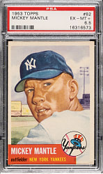 1953 Topps #82 Mickey Mantle PSA EX-MT+ 6.5