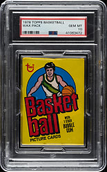 1978-1979 Topps Basketball Unopened Wax Pack PSA GEM MINT 10