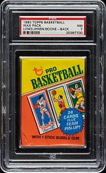 1980-1981 Topps Basketball Unopened Wax Pack PSA EX-MT 6 - Larry Bird and Magic Johnson Rookie Year