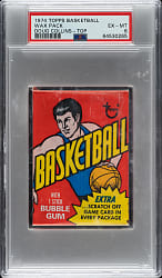 1974-1975 Topps Basketball Unopened Wax Pack PSA EX-MT 6