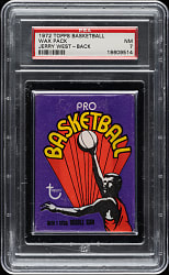 1972-1973 Topps Basketball Unopened Wax Pack PSA NM 7 - Jerry West on Back