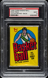 1978-1979 Topps Basketball Unopened Wax Pack PSA MINT 9 - Julius Erving on Back
