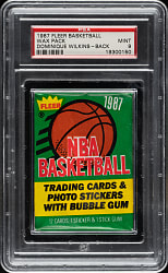 1987-1988 Fleer Basketball Unopened Wax Pack PSA MINT 9 - Dominique Wilkins on Back