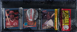 1986 Donruss Unopened Rack Pack - BBCE - Jose Canseco Rookie on Top