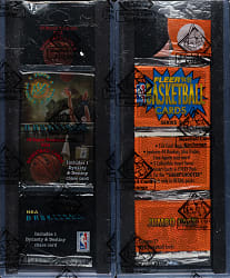 1994-1995 Fleer and Topps Stadium Club Basketball Unopened Rack Pack Pair - Grant Hill Rookie on Top