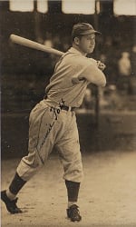 Jimmie Foxx Signed George Burke Photograph in Framed Display