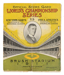 1911 New York Giants (vs. Philadelphia Athletics) World Series Game 3 Program