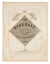 1858 The Baseball Polka Sheet Music - Earliest Known Baseball Sheet Music
