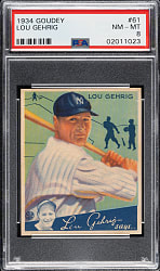1934 R320 Goudey #61 Lou Gehrig PSA NM-MT 8