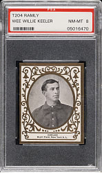 1909 T204 Ramly Tobacco Wee Willie Keeler PSA NM-MT 8 - 1 of 2 - Highest Graded!