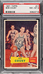 1957-1958 Topps Basketball #17 Bob Cousy Rookie PSA NM-MT 8