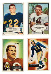 1953 to 1955 Bowman Football Partial Set Trio (3 Sets, 241 Cards)