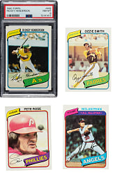 High-Grade 1980 Topps Complete Set (726) Including #482 Rickey Henderson Rookie PSA NM-MT 8